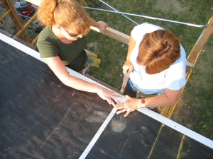 Caroline and Sandy place THOR® Roofing Layout Tapes